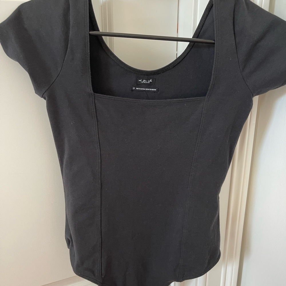 Urban Outfitters Black Square Neck Bodysuit